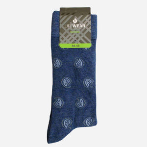 Mens blue bamboo socks