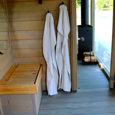 White bath towel set - Bamboo